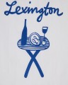 Ręcznik kuchenny Printed organic cotton twill kitchen towel, white/blue Lexington