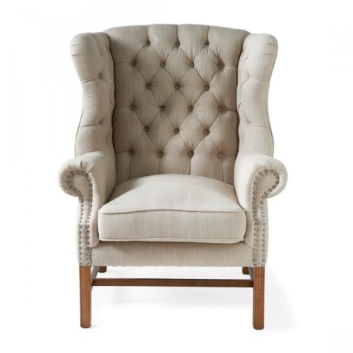 Fotel Franklin Park Wing Riviera Maison linen flax 