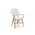 Fotel Isabell Exterior Dining Armchair Sika Design White/ cappuchino dot almond