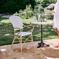 Fotel Isabell Exterior Dining Armchair Sika Design White/ cappuchino dot almond