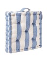 Poduszka /siedzisko Organic cotton canvas indoor/outdoor cushion, blue/white   Lexington