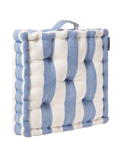 Poduszka /siedzisko Organic cotton canvas indoor/outdoor cushion, blue/white   Lexington  