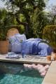 Poduszka /siedzisko Organic cotton canvas indoor/outdoor cushion, blue/white   Lexington