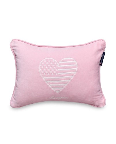 Poduszka Icons kids pillow in organic cotton velvet, pink Lexington  30x40