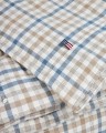 Zestaw pościeli Checked cotton flannel bed set misty blue/white  Lexington