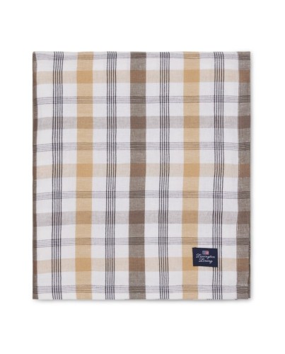 Obrus Checked linen blend tablecloth Lexington  180x180