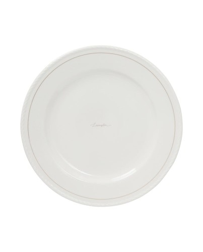 Talerz obiadowy Lexington porcelain dinner plate gift set (set of 4), white/beige Lexington  