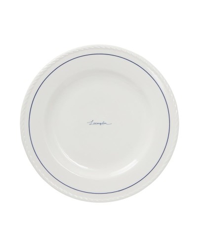 Talerz śniadaniowy Lexington porcelain dessert plate gift set (set of 4), white/blue  Lexington  