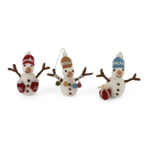 Snowman w/ Knitted Hat  Gry & Sif   3szt.  