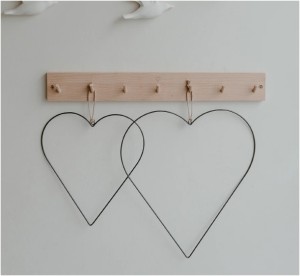 Dekoracja Metallkranz Herz Eulenschnitt 2szt.  