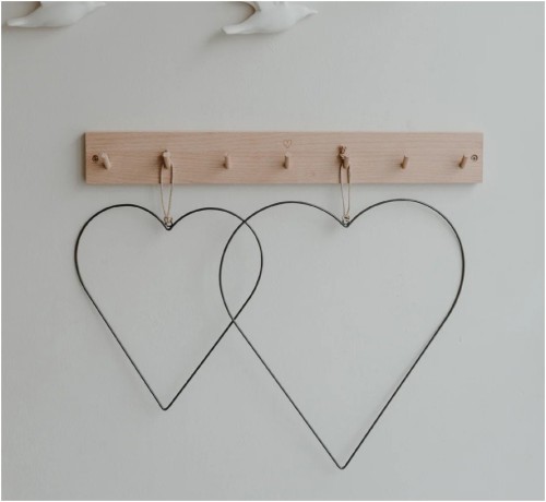 Dekoracja Metallkranz Herz Eulenschnitt 2szt.  
