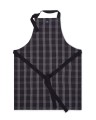 Fartuch Checked linen blend apron, black Lexington