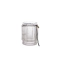 Wazonik  GlassVase d8 h10,8  Ribbed Glass Ernst