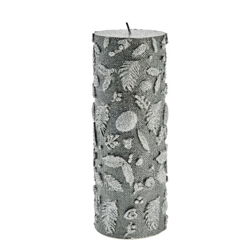 Świeca Cristiellia decoration candle 7,5 X15 cm, Silver