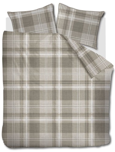 Zestaw pościeli Pościel Pościel Tartan Check Sand Riviera  Maison 200x200/220 beżowa