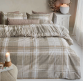 Zestaw pościeli Pościel Pościel Tartan Check Sand  Maison 140x200/220 beżowa
