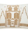 Poduszka Winter house beige organic cotton velvet pillow  Lexington 50 x30  White/Beige