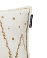 Poduszka Winter house beige organic cotton velvet pillow  Lexington 50 x30  White/Beige