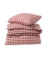 Zestaw pościeli Checked cotton flannel bed set, red/beige  Lexington