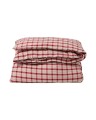 Zestaw pościeli Checked cotton flannel bed set, red/beige  Lexington
