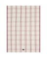 Ręcznik kuchenny Checked linen blend kitchen towel, white/red  Lexington