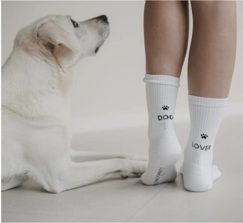 Skarpetki białe Dog Lover Eulenschnitt  M (rozm.39-42)