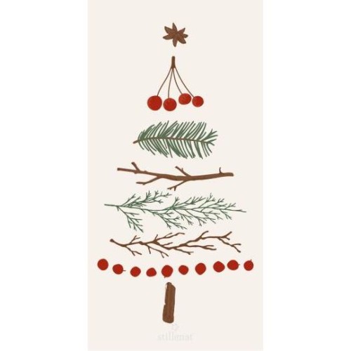 Papierowe serwetki nature's Christmas tree  IB Laursen 10 x 20 cm