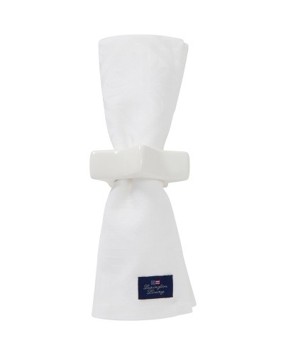 Serwetka Jacquard cotton napkin, white Lexington 