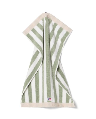Ręcznik Block striped towel, vintage green/white/moonbeam 30x 50 Lexington   