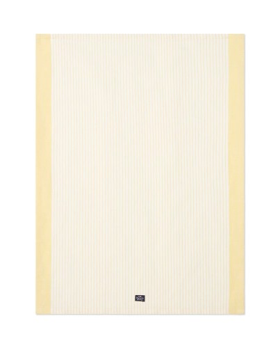 Ręcznik kuchennyStriped linen blend kitchen towel, yellow/white Lexington   