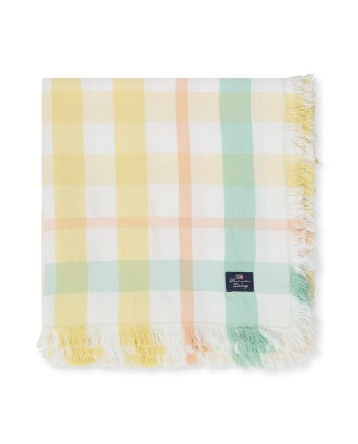 Obrus Checked linen blend tablecloth Lexington  180x180