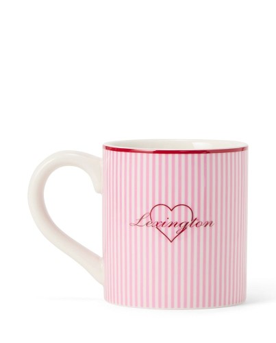 Kubek Valentine's mug in stoneware, pink/white   Lexington   