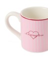 Kubek Valentine's mug in stoneware, pink/white   Lexington