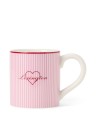 Kubek Valentine's mug in stoneware, pink/white   Lexington