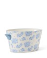 Doniczka Floral pot with handles in stoneware, blue/white Lexington