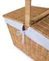 Kosz piknikowy  Picnic basket in rattan with liner, blue/white Liner Lexington