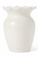 Wazon Stoneware wavy vase, white / blue Lexington
