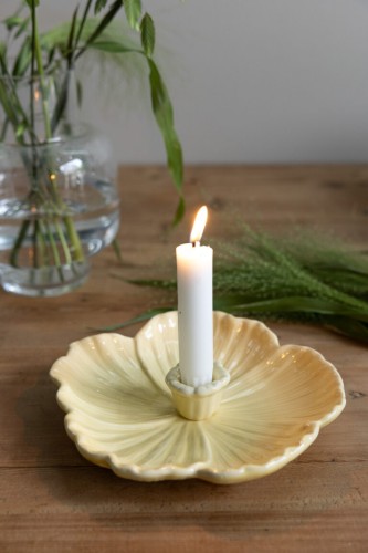 Świecznik Botanik large light yellow  Storefactory   