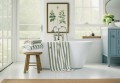 Ręcznik Block striped towel, vintage green/white/moonbeam 70x130 Lexington