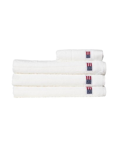 Ręcznik Velour jacquard logo towel, white Lexington  70x130 biały   