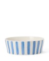 Miska dla psa Dog bowl in striped stoneware, blue/white Lexington