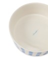 Miska dla psa Dog bowl in striped stoneware, blue/white Lexington