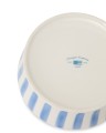 Miska dla psa Dog bowl in striped stoneware, blue/white Lexington