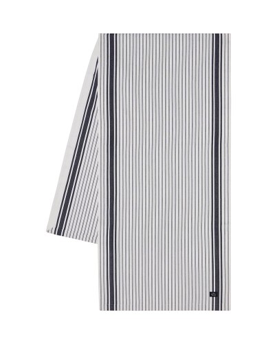 Bieżnik Icons striped oxford runner, white/blue 50x250