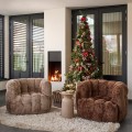 Fotel obrotowy Arosa Swivel Armchair Brown Riviera Maison