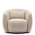Fotel obrotowy Leonardo Swivel AC Glossy Flax Riviera Maison