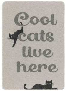 Kocyk dla kotka Cool Cats Live Here 70x90 grey 
