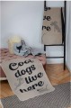 Kocyk dla kotka Cool Cats Live Here 70x90 grey
