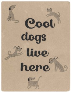 Kocyk dla pieska Cool Dogs Live Here big 100x140 