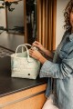 Torba na zakupy Mini Paris Shopper  Handed By matcha green